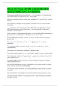 NAUI NITROX DIVER EXAM REVIEW QUESTIONS AND ANSWERS