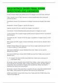 NAUI NITROX DIVER FINAL EXAM QUESTIONS AND ANSWERS