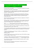 NITROX EXAM GUIDE QUESTIONS WITH CORRECT ANSWERS