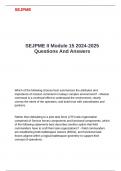 SEJPME II Module 15 2024-2025 Questions And Answers