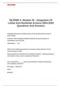 SEJPME II Module 20 - Integration Of Lethal And Nonlethal Actions 2024-2025 Questions 