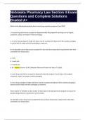 Nebraska Pharmacy Law Section 4 Exam Questions and Complete Solutions Graded A&plus;
