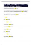 2024 MPJE Indiana Exam Questions and Complete Solutions Graded A&plus;