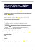 Nebraska MPJE Numbers 2024 Exam Questions and Complete Solutions Graded A&plus;