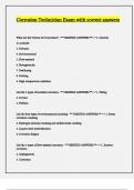 Corrosion Technician Exam with correct answers