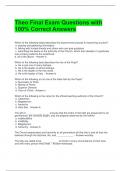 Theo Final Exam Questions with 100&percnt; Correct Answers 