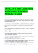 Theo CH 5 Test Questions and Correct Answers Already Passed 