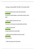 Portage Learning BIOD 152 A&P 2 Final Exam 2025&sol;2026 Questions and Verified Answers Complete Guide Pass Guaranteed