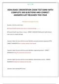 OSHA BASIC ORIENTATION EXAM TEST BANK WITH COMPLETE 300 QUESTIONS AND CORRECT ANSWERS JUST RELEASED THIS YEAR