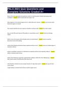 PALS 2021 Quiz Questions with Complete Solutions Graded A&plus;
