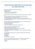 CNOR PRACTICE EXAM PREP BY CCI 2023-2024 ALL DONE SOLUTION