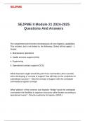 SEJPME II Module 21 2024-2025 Questions And Answers