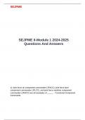 SEJPME II-Module 1 2024-2025 Questions And Answers