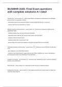 BUSMHR 3100&colon; Final Exam questions with complete solutions A&plus; rated