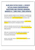 NURS 8022 PATHO EXAM 1 &vert; NEWEST  ACTUAL EXAM COMPREHENSIVE  QUESTIONS AND VERIFIED ANSWERS  GRADED A&plus; &vert; 100&percnt; PASS &vert; 2025 UPDATE&excl;