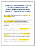 OCANZ WRITTEN FINAL EXAM &vert; NEWEST  ACTUAL EXAM COMPREHENSIVE  QUESTIONS AND VERIFIED ANSWERS  GRADED A&plus; &vert; 100&percnt; PASS &vert; 2025 UPDATE&excl;