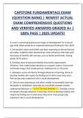 CAPSTONE FUNDAMENTALS EXAM  &lpar;QUESTION BANK&rpar; &vert; NEWEST ACTUAL  EXAM COMPREHENSIVE QUESTIONS  AND VERIFIED ANSWERS GRADED A&plus; &vert;  100&percnt; PASS &vert; 2025 UPDATE&excl;