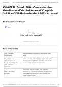 CHM151 Rio Salado FINAL Comprehensive Questions And Verified Answers&sol; Complete Solutions With Rationales&vert;Get It 100&percnt; Accurate&excl;&excl;