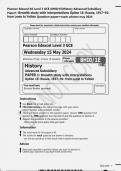 Pearson Edexcel AS Level 3 GCE &lpar;8HI0&sol;1E&rpar;History Advanced Subsidiary Paper1&colon; Breadth study with interpretations Option 1E&colon; Russia&comma; 1917&ndash;91&colon; from Lenin to Yeltsin Question paper&plus;mark scheme may 2024