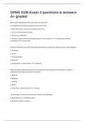 OPER 3100 Exam 3 questions & answers A&plus; graded