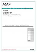 AQA A LEVEL CHEMISTRY PAPER 1 &comma;2 and 3 QP MERGED WITH MARK SCHEME JUNE 2024