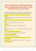 OTFIT certification test 2025 with 200 exam  practice questions and correct answers&sol; otfit  test 2025 practice qs and as &lpar;new&excl;&rpar;