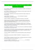 Texas Tech Health Final Exam With 100&percnt; Correct Answers