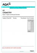 AQA AS  LEVEL CHEMISTRY PAPER 2 Organic and Physical Chemistry &lpar;7404&sol;2&rpar; QP MERGED WITH MARK SCHEME JUNE 2024 