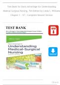 Test bank for  Davis advantage for understanding medical surgical  nursing 7th edition by Linda S&period; Williams chapter 1-57 newest version