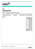 AQA AS LEVEL CHEMISTRY PAPER 1 &comma;2 and 3  QP MERGED WITH MARK SCHEME JUNE 2024