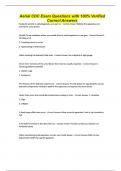Aerial CDC Exam Questions with 100&percnt; Verified Correct Answers