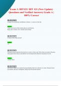 Exam 1&colon; DIT121&sol; DIT 121 &lpar;New 2025&sol; 2026 Update&rpar; Questions and Verified Answers&vert; Grade A&vert; 100&percnt; Correct