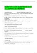 SERE 100 EXAM QUESTIONS WITH ALL CORRECT ANSWERS 