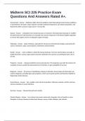Midterm SCI 225 Practice Exam Questions And Answers Rated A&plus;&period;