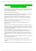 Deca Entrepreneurship Exam Questions And Answers &vert; Verified