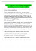 DECA entrepreneurship test complete questions and answers &vert; solved