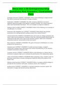 Deca test 1-50 Entrepreneurship Questions And Answers &vert; Guaranteed Pass