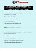 RN FUNDAMENTALS ONLINE PRACTICE  QUESTIONS & CORRECT ANSWERS LATEST UPDATE 2024&sol;2025 100&percnt; CORRECT