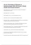 Ch&period;14&colon; Principles of Disease & Epidemiology&sol;&sol; BIO 225 Exam 3 Study Guide And Actual Answers&period;