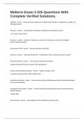 Midterm Exam 3 225 Questions With Complete Verified Solutions&period;