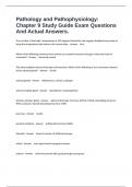 Pathology and Pathophysiology&colon; Chapter 9 Study Guide Exam Questions And Actual Answers&period;