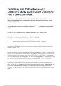 Pathology and Pathophysiology&colon; Chapter 6 Study Guide Exam Questions And Correct Answers&period;