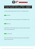 NCLEX&sol;RN QUESTIONS & CORRECT ANSWERS LATEST UPDATE 2024&sol;2025 100&percnt; CORRECT