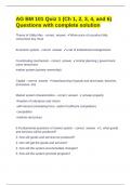 AG BM 101 Quiz 1 &lpar;Ch 1&comma; 2&comma; 3&comma; 4&comma; and 6&rpar; Questions with complete solution 