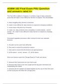 AGBM 102 Final Exam PSU Question and answers rated A&plus;