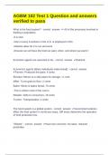 AGBM 102 Test 1 Question and answers verified to pass