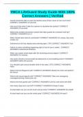 YMCA LifeGuard Study Guide With 100&percnt; Correct Answers &vert; Verified