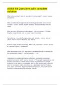 AGBS B3 Questions with complete solution