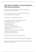 Biol 225 Uvic Midterm 1 Exam Questions With Solved Solutions&period;