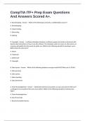 CompTIA ITF&plus; Prep Exam Questions And Answers Scored A&plus;&period;